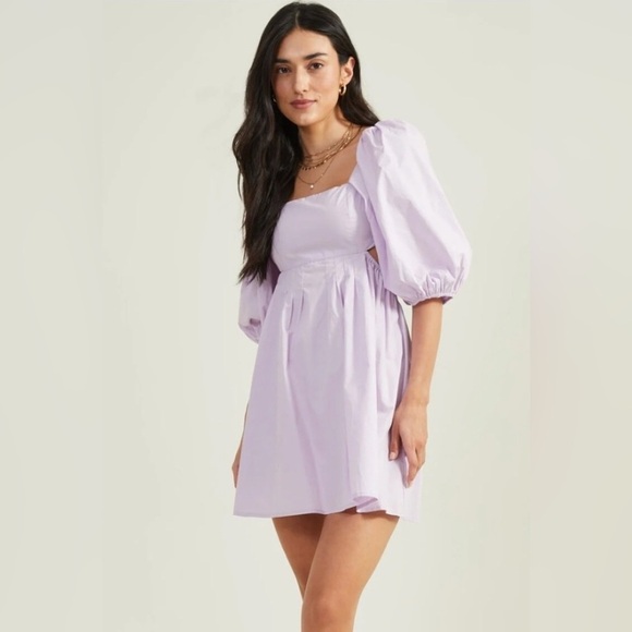 Altar'd State Dresses & Skirts - NWT Altar’d State Juliana Poplin Purple Mini Dress